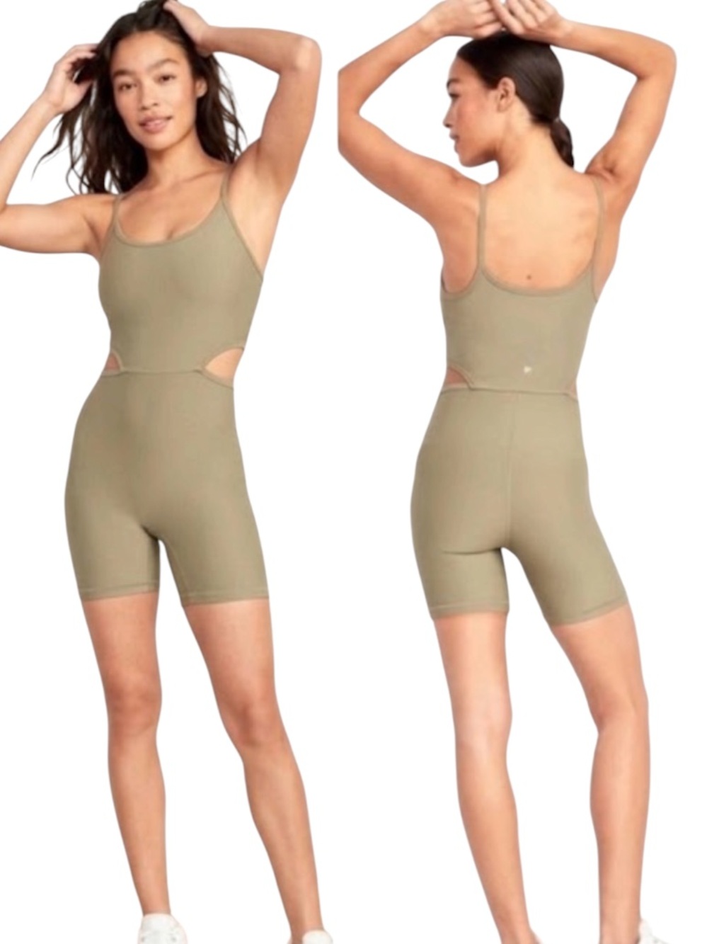 Old navy PowerSoft Cutout-Waist Bodysuit for Women color fir tree size XXL